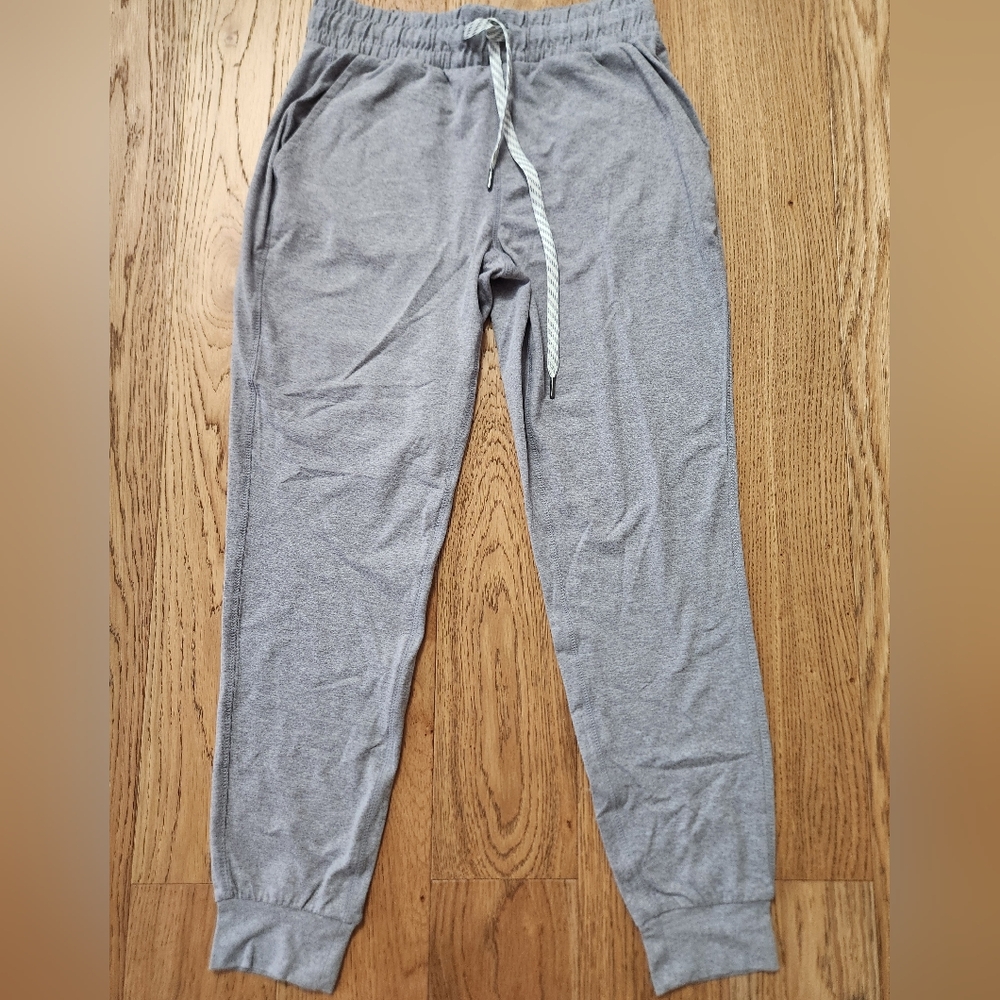 Gray Jogger Pants with Drawstring
